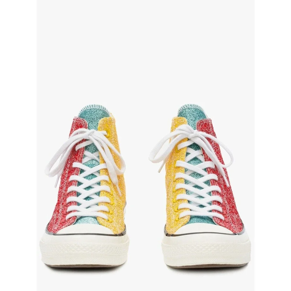CONVERSE x JW ANDERSON Red Yellow Glitter Chuck 70 High Top - US 9.5 M / 11.5 W - Picture 4 of 12